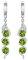 Peridot Ohrringe für Damen 925 Sterling Silber mit 5mm Echtem Peridot Tropfen Ohrringe