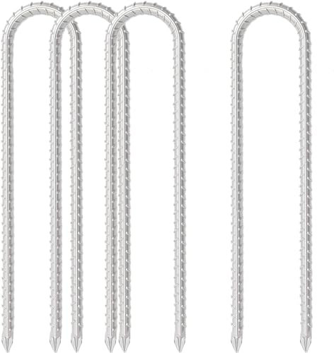 Erdanker Bodenanker, 6 Stück Heringe Metall, 30cm Zeltheringe, Erdnägel zur Befestigung von Zelten, Trampolinen, Zäunen, Gewächshäusern