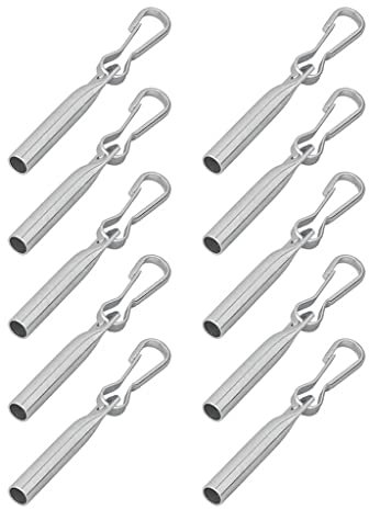MULTIBROS 10er Pack Seil Endverschluss Ø 6 & 8 mm mit Simplexhaken – Robuster Verzinkter Stahl | Perfekt für Haushalt, Garten, Camping & BAU | Einfache Montage (Ø6 mm)