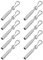 MULTIBROS 10er Pack Seil Endverschluss Ø 6 & 8 mm mit Simplexhaken – Robuster Verzinkter Stahl | Perfekt für Haushalt, Garten, Camping & BAU | Einfache Montage (Ø6 mm)