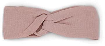 hutch&putch Premium Musselin-Stirnband für Damen - Haarband aus 100% Bio-Baumwolle - weiches Haarband mit Gummizug - Boho Stirnband mit starkem Halt ohne Knickstelle (Blush)