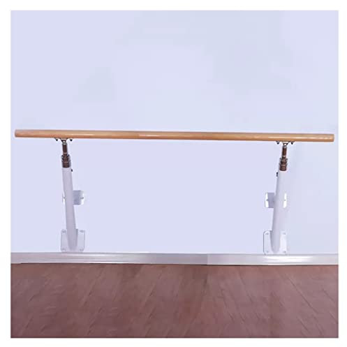 Ballettstange An der Wand montierte, Feste Ballettstange, Stahlstangen und Verlängerungsstangen mit Holzgriff, höhenverstellbar von 80–120 cm (Size : 2M/6.6FT)