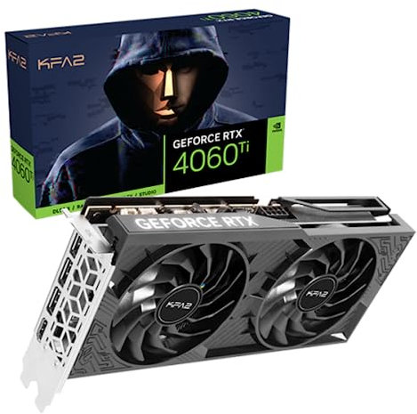 KFA2 GeForce RTX 4060 Ti 1-Click OC 8GB Grafikkarte - 8GB GDDR6X, 1x HDMI, 3X DP