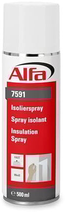 Alfa Isolierspray weiß 500 ml Profi-Qualität Hochdeckendes Grundierspray zur Absperrung von Problemuntergründen