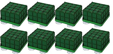 Bassulouda 8pcs Flower Foam Cage Flower Holder Square Green Floral Foam Cage with Floral Foam for Flower Cage