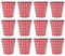 12PCS Tasse à Boisson En Mélamine,Otufan 8,6x9cm/3,4x3,5in Tasse à Mélamine à Carreaux Rouge Tasse à Boisson En Porcelaine Imitation Convient Pour les Cadeaux De Restaurant De Fête à Domicile
