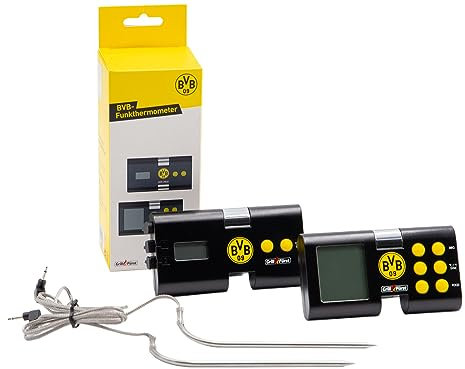 Grillfürst Grillthermometer BVB Borussia Dortmund Edition - Funk-Thermometer - Fleischthermometer - Bratenthermometer