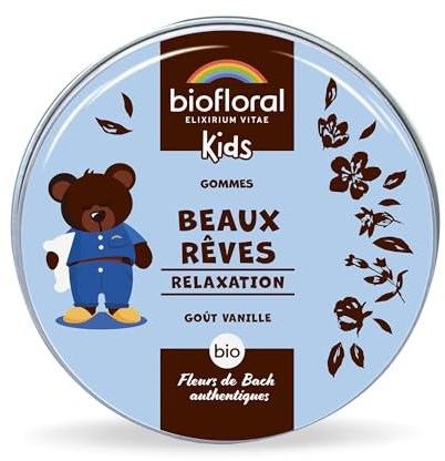 BIOFLORAL KIDS - Beaux Rêves - BIO - Relaxation - Fleurs de Bach Authentiques - Sans Alcool - 45g