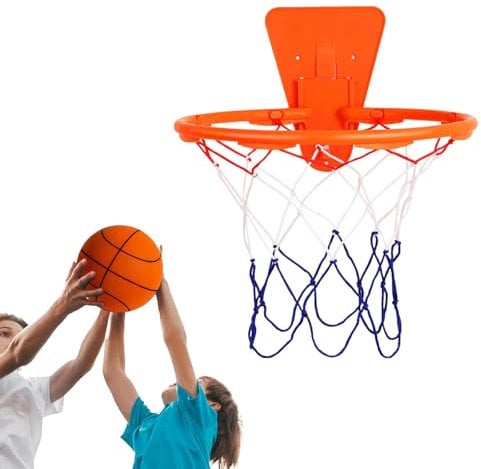 Aizuoni Basketball Portable Hoops & Goals, Hangings Basketball Goal Hoop Net, Basketball Wall Door Mounted Goal Hoop Net, Front Mount Basketball Goal for Throw Basketballs