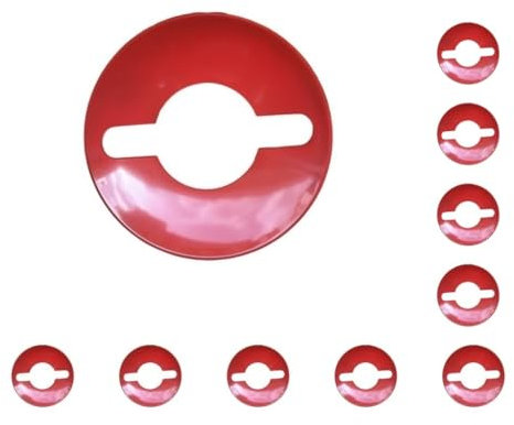 10er Set 276 Stück Öllampe Reflektierende Abdeckung Petroleumlampe Reflektor für Strand Rucksackreisen Rot, 16,5 cm