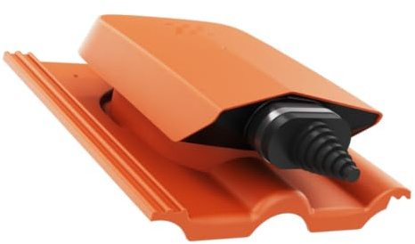 KRONO-PLAST Solarruchgang für Braas Frankfurter, Wasserdichter Klassich Rot | Dachdurchführung für Photovoltaikkabel, Kabeldurchführung PV