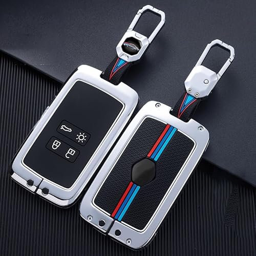 ASICPLB Autoschlüssel Hülle für Renault Koleos Correj, Auto Schlüsselgehäuse Wasserdicht Kratzfest Autoschlüssel Schutzhülle SchlüSselkasten SchlüSselcover Auto Zubehör,A Black