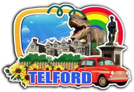 Telford England UK Magnet Fridge Magnet Wooden 3D Landmarks Travel Collectible Souvenirs Decoration Handmade -4407