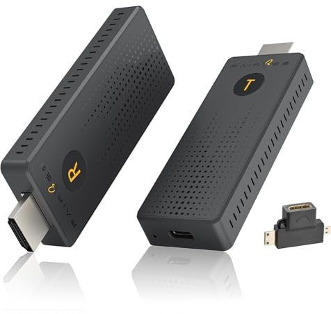 HDMI sans Fil, UHD 4K Émetteur transmetteur hdmi sans Fil, Plug & Play, 16TX to 1RX, FAIRBEE Émetteur et Récepteur sans Fil HDMI pour Streaming Vidéo& Audio pour TV/PC/projecteur/dongle Wireless Hdmi.