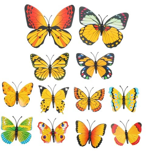 ibasenice 3sets Schmetterling Aufkleber Dekoration 3d Aufkleber Realistische Look für Stücke * 3