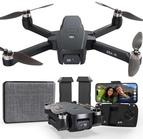 Drohne mit Kamera 4K, 5G WiFi Übertragung Maximal 40 km/h Fluggeschwindigkeit Stufe 4 Windwiderstand Bürstenloser Motor Drone für Erwachsene Faltbar Quadcopter