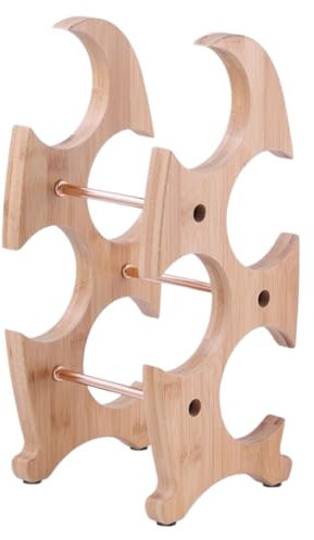 Itkcozcg Eleganter Weinflaschenhalter, funktionaler Weinflaschen-Organizer, 4 Fächer, Weinregal für Arbeitsplatten
