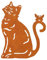 Ricihene Rostiger Katzen-Gartenpfahl 12 Fuß hohes rostiges Metall, dekorative rostige Optik, rostige Tierstatue, Katzensilhouette aus Metall für Hof, Rasen, Garten, Außenbereich(Metall-Katze)