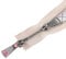 5# Cerniera in metallo a doppio cursore Chiusura automatica per tasca cappotto Vestiti Accessori per cucire fai da te,Beige,90cm