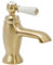 Milano Elizabeth Traditional Mono Bathroom Basin Mixer Tap Lever Handle - Brushed Brass