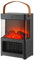 Product Giant. Portable Log Fan Heater 2000W with Fire Flame Effect, 3 Heat Settings, Adjustable Thermostat, Freestanding Portable Electric Log Wood Burner Effect - Black. Mains Powered. (Black)