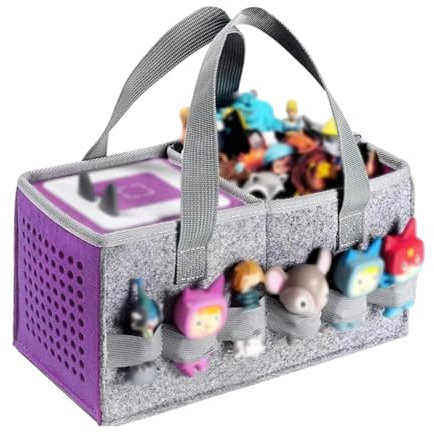 Carrying Storage Bag for Toniebox Starter Set & Tonies Figure, Toy Protective Case Organiser with Large Space for Toniebox Accessories, Bag with Carry Handle for Toniebox Figures Storage (Purple)