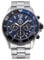 Orient Mako Solar 20th Anniversary Blue Dial Steel Bracelet Men's Watch RA-TX0208L10B, blau, Armband