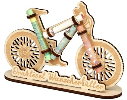 GWAWG Bicycle Birthday Money Gifts, Birthday Money Gift, Wooden Money Gift, Bicycle Money Gifts, Mountain Bike Money Gift for Friends, Family, Lovers
