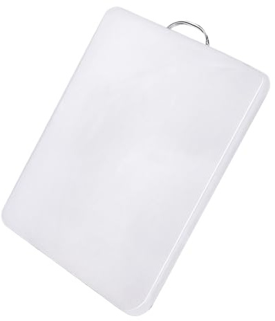 Tagliere da cucina, in polietilene, per uso alimentare, per frutta, antiscivolo, sicuro, per cucinare pizza, carne, formaggio, per casa, appartamento, matrimonio (bianco)