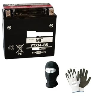 BATTERIA YUAS YTX14-BS 12VOLT 12AH AMPERE GiA' PRONTA E CARICA ALL'USO COMPATIBILE CON BM-W R GS 1250 da anno 2019 al 2023 BATTERIE PER MOTO SCOOTER SPECIFICA 150X87X145MM