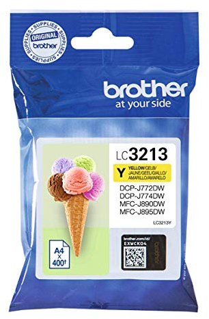 Brother LC-3213Y Tintenpatrone (400 Seiten, geeignet für Brother DCP-J772DW, DCP-J774DW, MFC-J890DW, MFC-J895DW) gelb, XL