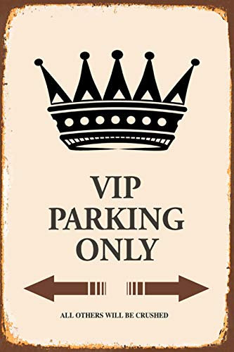 Schatzmix Blechschild VIP Parking only Krone Metallschild 20x30 Wanddeko tin sign