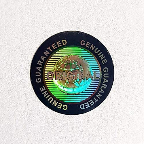 MM-products Original Hologramm-Etikett, manipulationssicher, holografisches Design, Silber