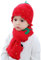 Dinokids Baby-Mädchen Roter Schädel-Hut/Schal Set Warme Strickmütze und Langer Schal 1-3Y(48-52CM) Rot
