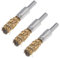 sourcing map 10mm Wire Wheel Brush Cup Copper Plated Crimped Steel with Shank 0.012-inch Wire Dia 3 Pcs