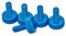 PrecisionGeek Tornillo de cabeza moleteada Aluminio Azul M4 x 10mm 5pz
