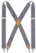 HISDERN Herren 3,5 cm breiter Hosenträger in X-Form mit sehr Starken 4 Metall Clip für Männer und Damen elastisch und verstellbar Grau