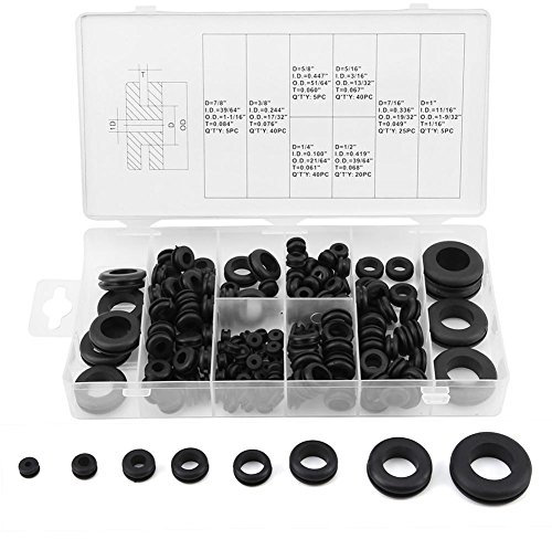 Gummitülle, 180 Pcs Gummitülle Drahtring Elektrische Dichtung Unterlegscheibe Dichtungssortiment gummidichtung waschmaschine zulauf
