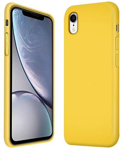 Verco Silicone Case for iPhone XR, Slim Phone Back Cover Shockproof TPU Protective for Apple iPhone XR Case - Yellow