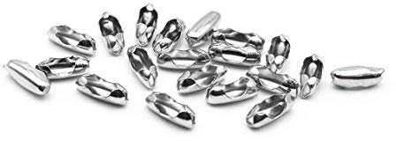 Verschlüsse für 2,4mm Kugelkette in Platinfarben 20 Stück von Vintageparts zum Schmuck selber Machen