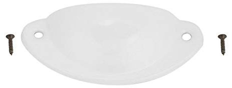 Kuuleyn Poignée de tiroir, poignée de coquille antique, bouton de meuble d'armoire à tiroirs en métal(blanc) Poignée Coquille Blanche