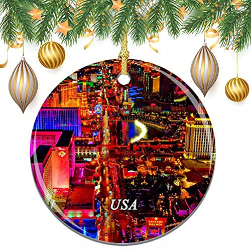 USA Amerika Las Vegas Weihnachten Weihnachtsbaum Ornament Dekoration Hochzeit hängende Anhänger Dekor City Travel Souvenir Collection
