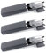 MMOWW 3er-Pack Lesebrille Damen und Herren Tragbare Ultraleichtem TR90 Lesehilfe Halbrand Metallbrille mit Brillenetui（schwarz, +2,0）
