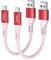 Maxonar Lot de 2 câbles USB C courts 20cm/0,2m 10Gbps USB3.2 Gen2 Câble de données type C Android Auto QC3.0 3.1A USB A vers C pour Samsung Note20 Galaxy S23/S22/S21 Z Flip5 Pixel 8 OnePlus11 rouge