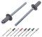(1000 Stück) Lackierte Blindnieten 3,2 x 8 mm, Kuppelkopf, DIN 7337, Aluminiumniete und Stahldorn, Popnieten (1000, staubgrau RAL 7037)