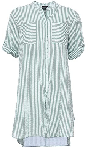 Zwillingsherz Longbluse im Streifen Muster – Hochwertiges Sommerkleid für Damen Frauen Mädchen - Abendkleid Freizeitkleid Strandkleid - Locker luftige Tunika - Perfekt für Frühling Sommer Herbst