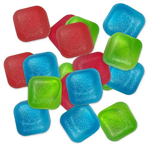 Cubi di ghiaccio permanenti per raffreddare bevande (set da 18 pezzi di dadi colorati)