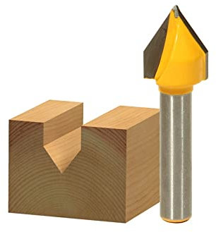 1pc 1/4 Shank 60 Degree V-Groove Router Bit - 1/2W X 5/8H - 1/4 Shank
