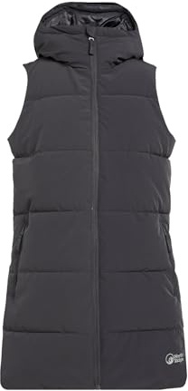 NORTH RIDGE Women’s Roaming Gilet with Hood, Deep Collar & 2 Zipped Pockets, Insulated & Water-repellent Longline Bodywarmer, Ideal for Walking, Hiking & Outdoor Recreation