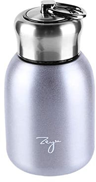 DesignBox Mini Thermal Mug, 10oz/300ML Mini Mug Leak Proof Vacuum Flasks Travel Cup Portable Stainless Steel Drink Water Bottle for Indoor Outdoor (Silver)